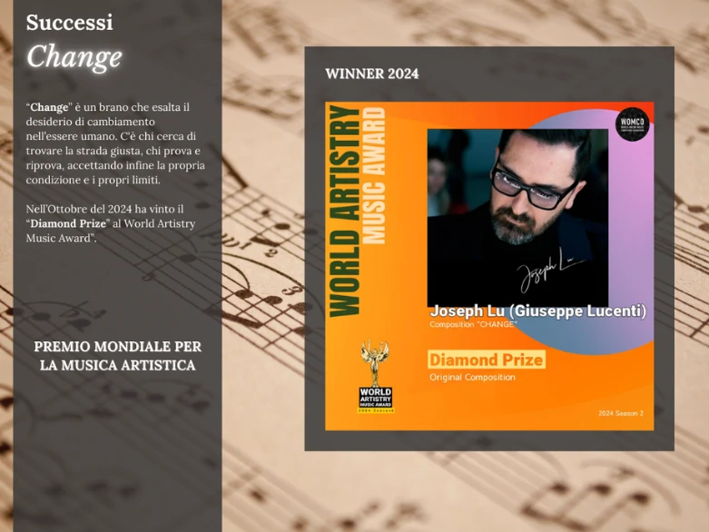 Targetta riconoscimento a Joseph Lu, Winner 2024 Change